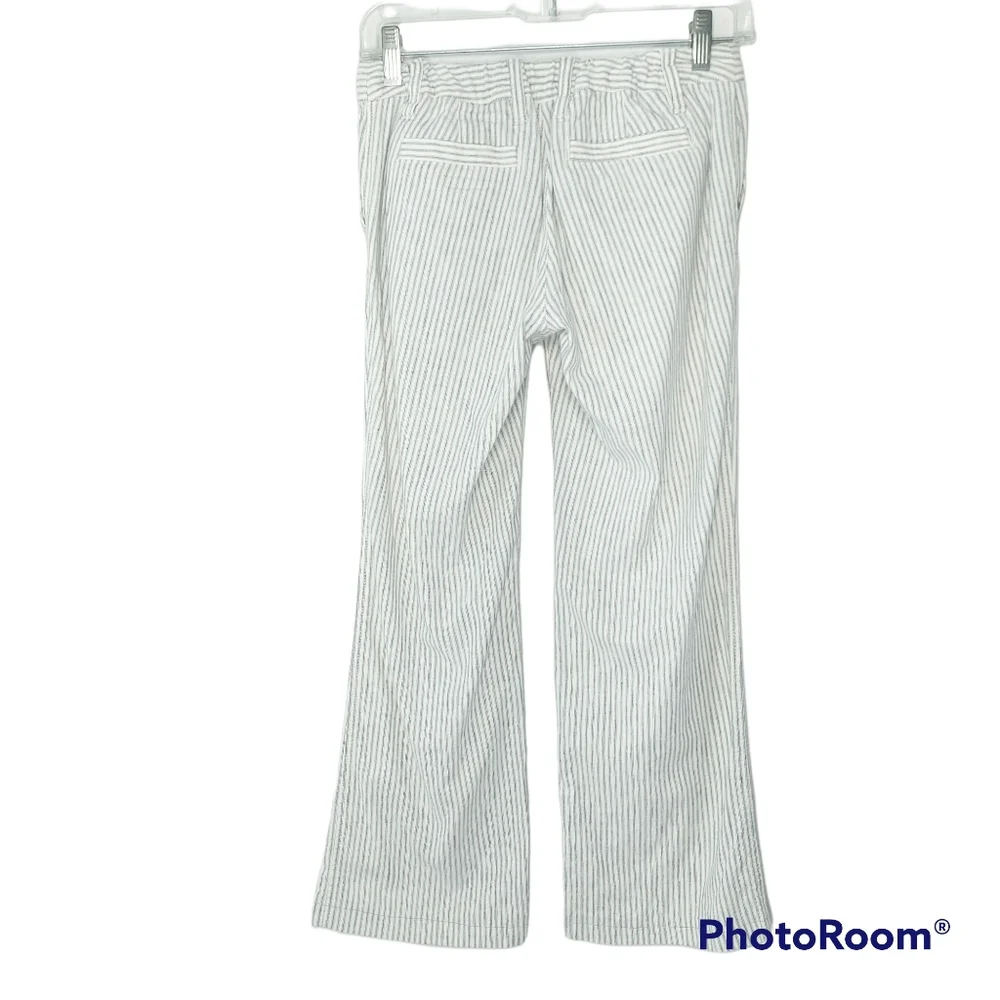 Banana Republic Striped Linen + Cotton Blend Pants